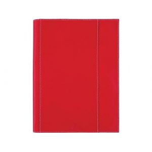 OBERTHUR - 1 Agenda Semainier 27 Burgos - Année Janvier 2026 à Décembre 2026 - Dimension 22 x 28 cm - Coloris Rouge - 2 Langues (Papeterie Libellus, neuf)