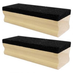 Lot de 2 gommes pour tableau noir avec manche en bois, gomme de nettoyage en feutre &eacute;pais, grande gomme pour tableau blanc, silencieuse, sans poussi&egrave;re, fournitures scolaires (WEETTY LTD, neuf)