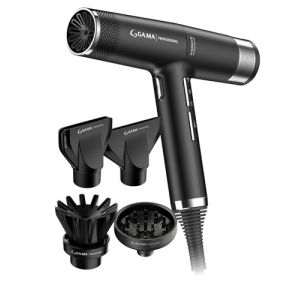 GA.MA Italy Professional, iQ3 Perfect, sèche-cheveux ultraléger avec moteur sans balais de 110 000 tr/min, technologie Stand-by et fonction Turbo, puissance 1600 W, noir (QwertyCom, neuf)
