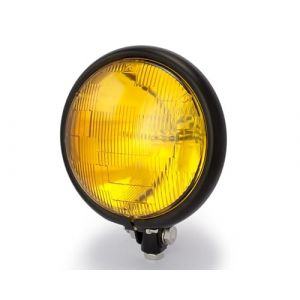 Alchemy Parts 5.75" Noir Moto Custom Phare avec Jaune Lentille (Alchemy Parts, neuf)
