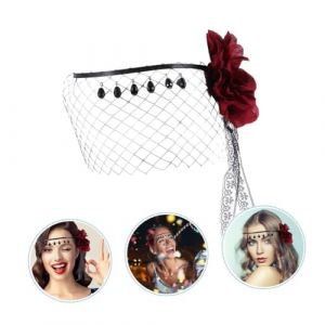 TOYANDONA Masque de Voile Noir Demi-Visage en Dentelle L&eacute;g&egrave;re et Respirante pour Halloween Serrage-T&ecirc;te Ajustable Accessoire de Bal Masqu&eacute; et Carnaval pour Femme Masque de Voile (Cassier, neuf)