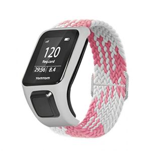 Feysentoe Bracelet pour TomTom Runner 2/3 Cardio + Music pour TomTom Spark Bande de Remplacement de Montre.(rose et blanc) (FEIXUTEAMZ, neuf)