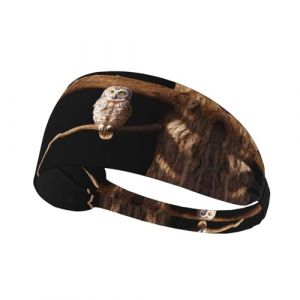 WHJWZY Bandeau élastique d'exercice doux et respirant pour la course à pied, le cyclisme, le yoga, et plus encore, hibou sur une branche (lijianboxiaodian, neuf)
