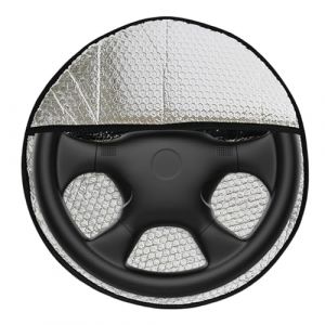 Protection Solaire pour Volant,Housse De Pare-Soleil pour Volant,Protection Contre La Chaleur pour Pare-Brise De Voiture,écran Solaire D'été Fabriqué en Feuille D'aluminium,Accessoire Voiture (moxica, neuf)