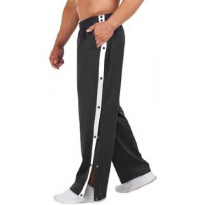 PINSPARK Pantalon de Jogging pour Homme Pantalon de Rééducation Ouverture Latérale avec Boutons-Pression Latéraux - Pantalon de Sport Postopératoire (Pinspark, neuf)