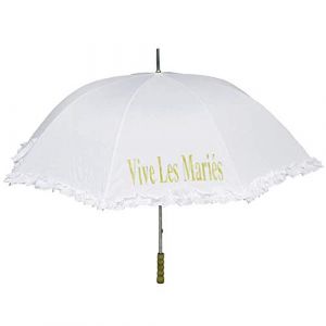 Discount Mariage - Parapluie du bonheur ( Ombrelle ) Blanc ecriture or (La fée du jouet, neuf)