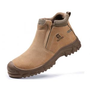 IYVW C3025 Chaussure de Securite Homme Imperm&eacute;able L&eacute;ger Baskets de S&eacute;curit&eacute; Embout Acier Chaussures de Travail Marron Clair 43 EU (IYVW, neuf)