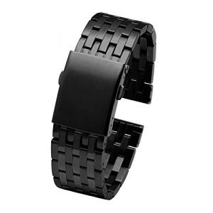 MENGXIU MENGKE Bracelet De Montre En Acier Inoxydable Compatible Avec Diesel DZ4316 DZ7395 7305 4209 4215 Bracelet De Montre En M&eacute;tal Solide For Hommes 24 Mm 26 Mm 28 Mm 30 Mm(B Black,24mm) (yongmingshangmao, neuf)