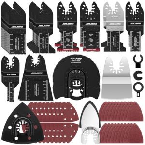 JOEJONI Lot de 134 lames de scie multi-usages pour Dewalt, Makita, Ryobi, Milwaukee, Bosch, Dre Accessoires Multifonctions en métal pour Dewalt, Makita, Ryobi, Milwaukee, Bosch, Dre (YOFLOWER LIMITED, neuf)