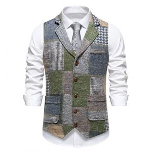 G&eacute;n&eacute;rique Gilets Sans Manche Homme Fete de Noel Joyeux Pere Noel Gilets de Noel Cravate Mouchoir Gilet Ensemble de Costume (anghz, neuf)