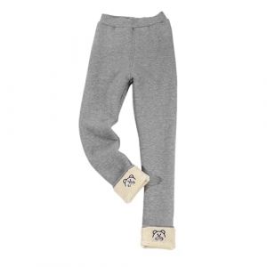 Pantalon Doublé Polaire Enfant Fille Hiver Chaud épaissi 1-16 Ans Leggings Adolescent Fille Taille Elastique Confortable Thermique Chic Pas Cher Casual Sport Jogging (10-12 Ans, 10-12 Ans) (Vuncio, neuf)