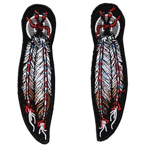 topt rasta Ecusson Indien Plume Lot 2 Capteur De Reve Us USA Moto Biker Thermocollant 9x2,5cm Patche Badge (destockandco (vendeur francais), neuf)