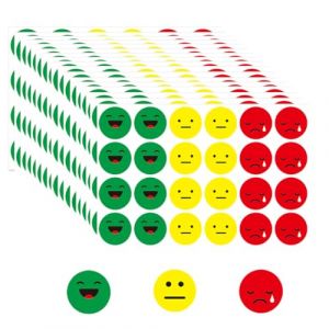 EYVRPAU 1200 pièces Gommette Smiley Enfant Autocollant Sticker, Élèves pour Tableau de Récompenses Comportement, Gommettes Enfants, Motivationssticker (puertaoqishangmaoyouxiangongsi, neuf)