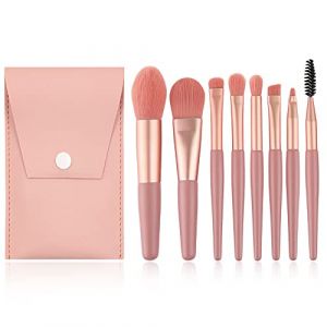 Pinceau de Maquillage, Set de Pinceaux de Maquillage avec sac de Rangement, Pinceau fond de Teint, Pinceau ombre &agrave; Paupi&egrave;res, 8 Pinceaux, Rose (MAYLE-EU, neuf)