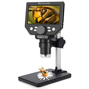 Koolertron Microscope Numérique 4,3 Pouces écran HD 8 Mégapixels 1-1000X Zoom, 8 LED Lumière et Batterie Rechargeable pour Réparation de Circuits Imprimés Soudure PCB Monnaie (iTao_mall, neuf)