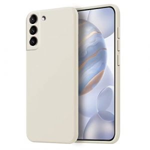 HONLEN Coque pour Samsung Galaxy S21 Protection Étui, (6.2" inches) Liquide TPU Silicone Case Anti Rayures Ultra Mince Souple Cover en Silicone Blanc Antique (HONLEN, neuf)