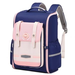 Amythe Sac &agrave; Dos Fille Ergonomique Primaire, Cartable Enfant Scolaire avec Ceinture Poitrine, Sac Ecole Imperm&eacute;able pour CP CE 6 &agrave; 10 ans-Rose (Amythe, neuf)