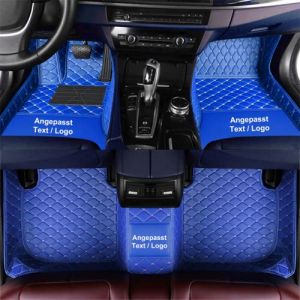 Tapis de Sol Personnalis&eacute;s pour Renault Kadjar Koleos Clio Twingo Espace Scenic Latitude,Tapis en Cuir PU imperm&eacute;able Anti-poussi&egrave;re Bleu (Maiduoluoo, neuf)