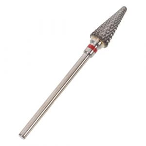 Mobestech Foret de Manucure Carbure de Tungstène Embout Conique et Forme de Parapluie pour Ponçage et Élimination Cuticules Accessoire Professionnel pour Soins des Ongles Acryliques (Cash Liu, neuf)