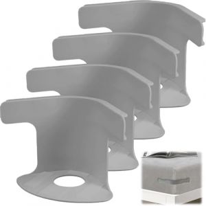 4 Pi&egrave;ces Attache Drap Housse, Enfile Couette, Attache Couette, Maintien Drap Housse Coin, Supports Draps, Porte-draps Lit avec des Bandes Verrouillage, Clips Feuille Verrouillage sans Glissement, Gris (Anilalowbility, neuf)