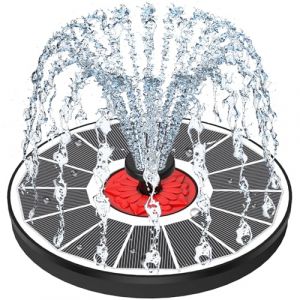 SZMP Fontaine Solaire Verre Matériel, 2025 Upgrade 3.5W Flottant Extérieur Fontaine Pompe Bassin avec 8 Buses & 4 Tiges Fixes pour Bain d'oiseaux, Étang, Piscine, Jardin Fontaine,Décoration de Jardin (SZMP, neuf)