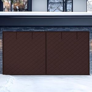 G&eacute;n&eacute;rique Rideau De Porte Isolant Thermique pour Garage Magn&eacute;tique, Rideau De Porte De Garage pour l'hiver Tissu Oxford Rideau Isolant Thermique pour Terrasse Couloirs Ext&eacute;rieur(Caf&eacute;,240x230cm) (MMYMY, neuf)