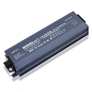alimentation 12v 5A, Transformateur 220V 12V 60W, led driver 12v étanche IP67, Transfo AC à DC, convertisseur 220v 12v, pour CCTV MR16 G4 MR11 GU5.3 Ampoule et Bande Lumineuse LED, Non Dimmable (CYHQ-EU, neuf)