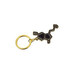 Porte-cl&eacute;s Mol&eacute;cule de S&eacute;rotonine - Cadeaux porte-bonheur - Porte-cl&eacute;s femme - Bijoux s&eacute;rotonine (Jungle Empire, neuf)