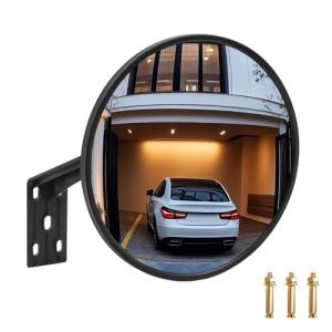 Miroir de Circulation Convexe 20cm Grand Angle Réglable Miroir de Sécurité pour allée, garage, parc, soutien pour l'intérieur et l'extérieur. (Dingcheng, neuf)