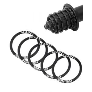 MOPZIJA 5 pcs Entretoise de Cassette de vélo Entretoise de moyeu de Volant de vélo Rondelles de Roue Libre de vélo Réglage de vélo pédalier en Alliage daluminium pour vélo Route et VTT，entretoise (qinhuangdaozhaozangshangmaoyouxiangongsi, neuf)