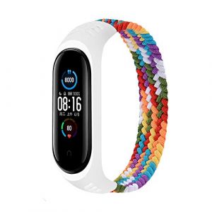 Bracelet Compatible pour Xiaomi Mi Band 7 6 5 4 3, Nylon Braided Stretch Solo Loop Bracelets Montre, Sport Remplacement Sangle avec Xiaomi Band Miband 7 5 6 4 3, arc-en-ciel, XL (shenzhenshihaishangpokejiyouxiangongsi, neuf)