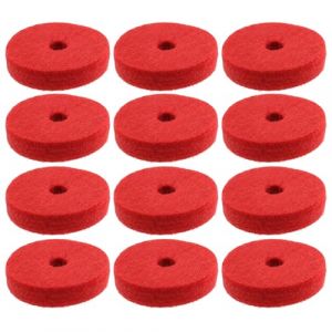 LT Easiyl 12x Feutres de Cymbale en Laine de 40 Mm Tampons en Feutre pour Tambour de Jazz Rondelles Rondes en Feutre Souple Rouge Tampons en Feutre de pour Support de Cymbale pour Batterie (LT-Easiyl, neuf)