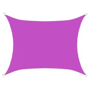 Hiseng Voile d'Ombrage Imperméable Rectangulaire, 2x4M Couleur Unie Voiles d'Ombrage pour Patio Ombrage Exterieur 95% de Protection UV Toile Solaire pour Jardin Terrasse Balcon (Violet,2x4M) (Hiseng, neuf)