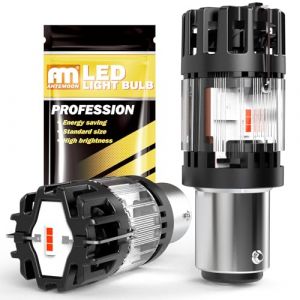 ANTEMOON P21/5W 1157 BAY15D Ampoules LED 100% Canbus Sans Erreur 12V Super Lumineuses Rouge 2057 2357 Ampoule Remplacement pour Voiture Feu de Recul DRL Feux de Jours Freinage Clignotant, 2 Pi&egrave;ces (Antemoon, neuf)
