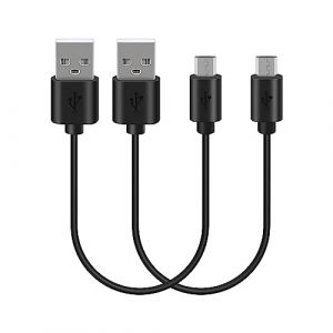 GEEKRIA Lot de 2 c&acirc;bles de charge micro-USB pour &eacute;couteurs et &eacute;couteurs, compatibles avec Bose QC35 II, QC35, QC25, chargeur SoundLink, c&acirc;ble d'alimentation de rechange USB vers micro-USB (25 cm) (GeekriaDirectEU, neuf)