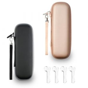 YoHyien 2 Pi&egrave;ces Etui Brosse a Dent Electrique pour Oral B IO/Oral B Pro/Philips Sonicare, Boite Brosse &agrave; Dent &Eacute;lectrique Portable, &Eacute;tui de Voyage Rigide pour Rangement (Noir + Or Rose) (YoHyien, neuf)