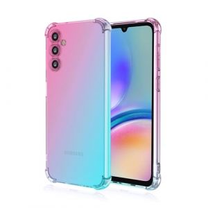 RankOne Coque de T&eacute;l&eacute;phone Convient pour Samsung Galaxy A05s (6.7" inches) Transparent TPU Silicone D&eacute;grad&eacute; de Couleur Case - Rose Vert (Rankone, neuf)