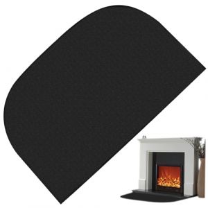 Jiavlyx Tapis Ignifuge Chemin&eacute;e, 80 * 50cm Tapis De Chemin&eacute;e Ignifuge, Tapis De Chemin&eacute;e Demi-Rond, Tapis De Chemin&eacute;E pour Chemin&eacute;e, Po&ecirc;le, Barbecue, Prot&eacute;ger Le Sol des &Eacute;tincelles (Yincan Department Store Daily Necessities, neuf)