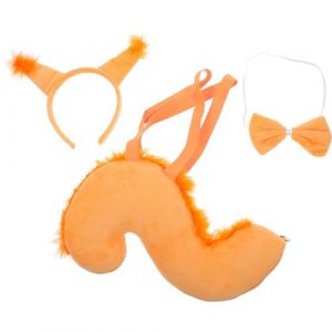 LIFKOME Bandeau Oreilles &Eacute;cureuil Gar&ccedil;on Fille Doux avec Noeud et Queue Costume Animal Accessoire D&eacute;guisement F&ecirc;te Cosplay (Yaeerang, neuf)