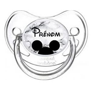 Tétine sucette bébé personnalisable Mickey prénom PL008 (Tétine bébé personnalisée, neuf)