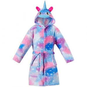 KAKU NANU Robe de Chambre Fille Polaire Licorne Robe Peignoir de Bain Enfant Poncho de Bain Enfant 5 6 Ans (Varseille, neuf)