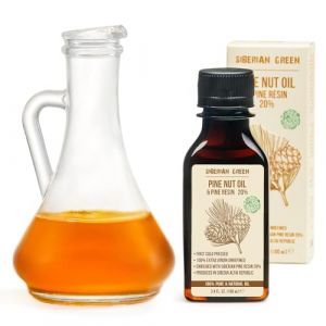 Huile de noix de pin de Sibérie avec résine de pin et de cèdre Pure naturelle 100% extra vierge pressée à froid 100 ml (SiberianGreen, neuf)