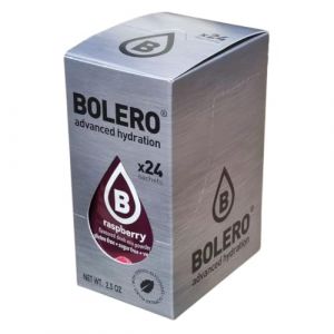 Bolero RASPBERRY 24x3g | Jus en poudre sans sucre, &eacute;dulcor&eacute; &agrave; la st&eacute;via + vitamine C | pour enfants et sportifs | sans gluten, v&eacute;g&eacute;talien | saveur de framboise (Bolero Adria, neuf)