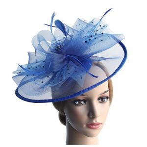 Bibi pour mariage, thé, fête, mariage, cocktail, fête, coiffe de mariage, cocktail, fête, derby chapeau pour femme (Nhainel, neuf)