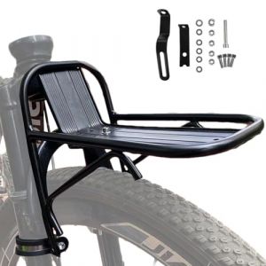 Porte-bagages avant pour v&eacute;lo, support de bagage de v&eacute;lo, cadre de frein stable, &eacute;tag&egrave;re &agrave; bagages pour VTT, v&eacute;los de route (Liangji-EU, neuf)