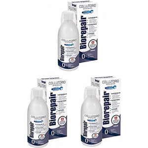 Biorepair:" Collutorio" Mouthwash with Antibacterical - 500ml/16.9 fl.oz - Pack of 3 (La Parapharmacie Italienne, neuf)