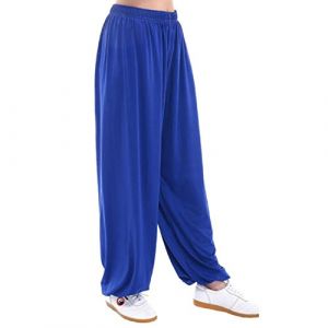 MESHIKAIER Grande Taille Super Doux Sarouel Pantalon Femme en Modal pour Yoga, Harem, Sport, Jogging, Danse - &Eacute;lastique et Extensible (3XL, Royal Bleu) (MEISIKAIER, neuf)