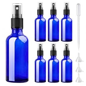 DONQL 6Pièce Flacon Vaporisateur Vide 30ml,Spray Vide Verre,Flacons et Vaporisateurs Vides de Voyage,Bouteille Spray Vide avec Entonnoir Goutteurs，Parfum Huiles Essentielles Cosmétiques Blau (Coolsale, neuf)