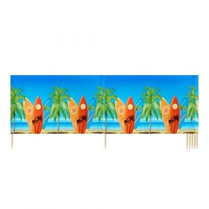 Ladeheid Paravent de Plage avec Poteau en Bois Accessoire Pratique de Plage LAEX001 (Planches de Surf, 8 m) (Hisert, neuf)
