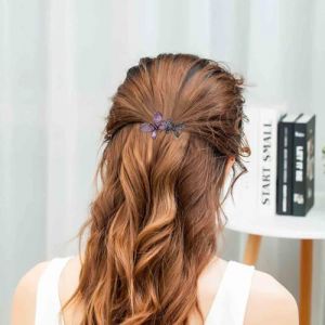 Yheakne Pince &Agrave; Cheveux Papillon En Cristal Minuscule &Eacute;pingle &Agrave; Cheveux Papillon En Strass Barrette Mini &Eacute;pingle &Agrave; Cheveux En Cristal Barrette Couvre-chef Coiffure Accessoires De Cheveux Pour Femmes (Yheakne-UK, neuf)